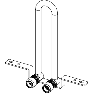 TECE SE - TECElogo-Ax HK-Montagegarnitur 15 mm Dimension 16, Wandmontage, CU vernickelt