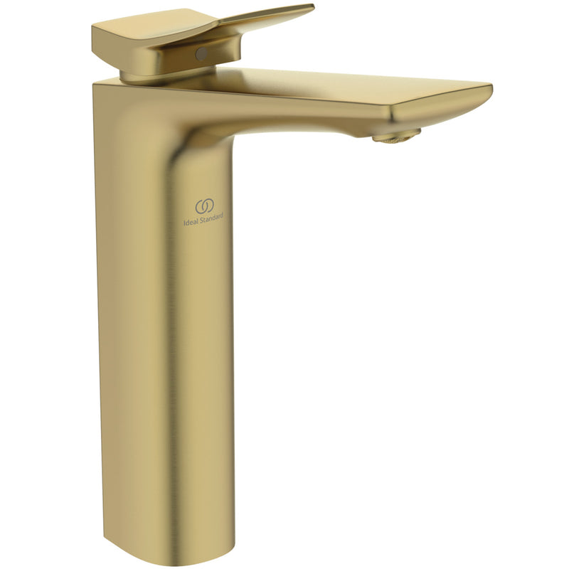 Ideal Standard - WT-Armatur CONCA, m.verl.Sockel, o.Ablgarn., Ausld.150mm, Brushed Gold