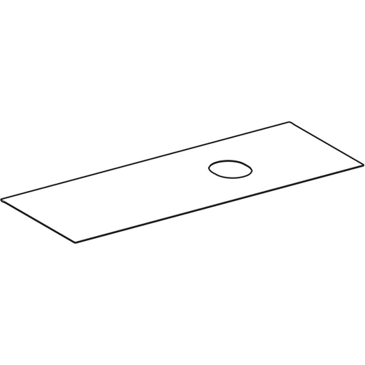 Geberit Vertriebs - VariForm Abdeckplatte für US f. AS-WT mit 2 und 3 Schubl. B=120cm, Nussbaum