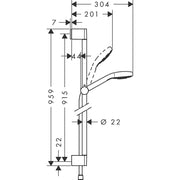 Hansgrohe - Brausenset CROMA Select E Vario/Unica 900mm weiß/chrom