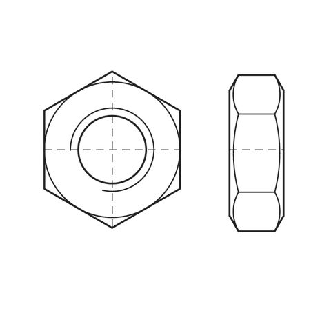 Walraven - Sechskantmutter 934, 6123012 p.Stück M 12, verzinkt