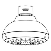 Grohe - Kopfbrause Tempesta 100 27606 4 Strahlarten 9,5 l/min chrom