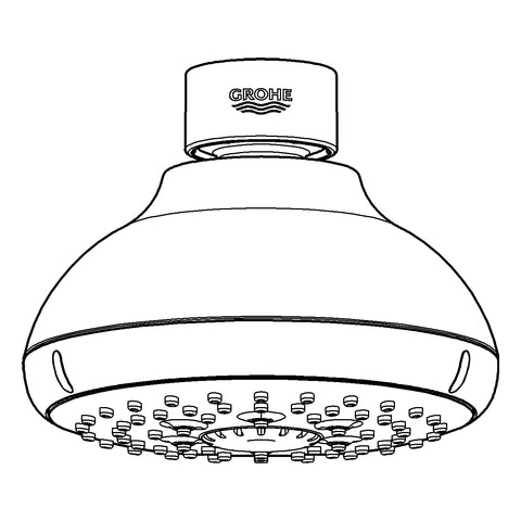Grohe - Kopfbrause Tempesta 100 27606 4 Strahlarten 9,5 l/min chrom
