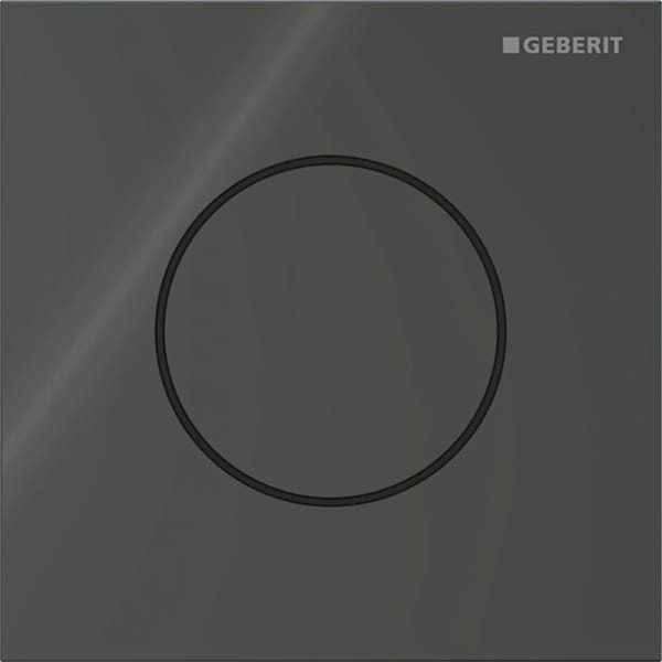 Geberit Vertriebs - Typ 40 UR-Strg. mit pneum. Sp-Ausl. Round, Glas schwarz