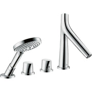 Hansgrohe - 4-Loch Wannenarmatur AXOR Starck Organic F-Set für Fliesenrand chrom