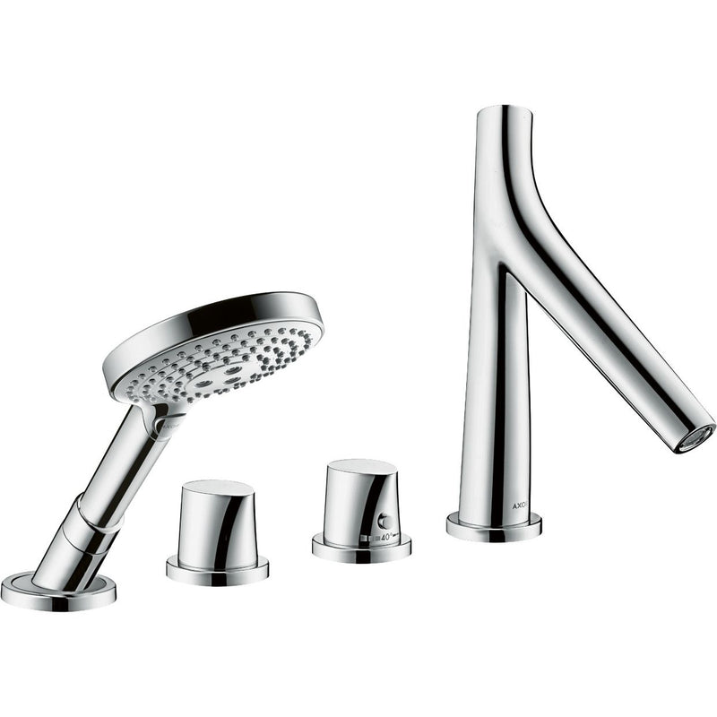 Hansgrohe - 4-Loch Wannenarmatur AXOR Starck Organic F-Set für Fliesenrand chrom