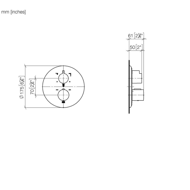 Dornbracht - UP-Therm. MADISON 36427977 platin gebürstet