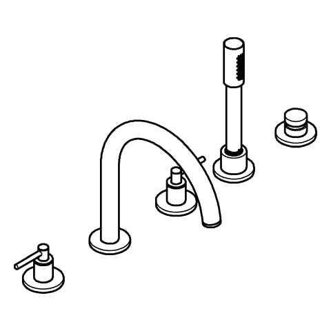 Grohe - 5-Loch-Wannen-Kombination Atrio 29407 FMS Hebelgriff chrom