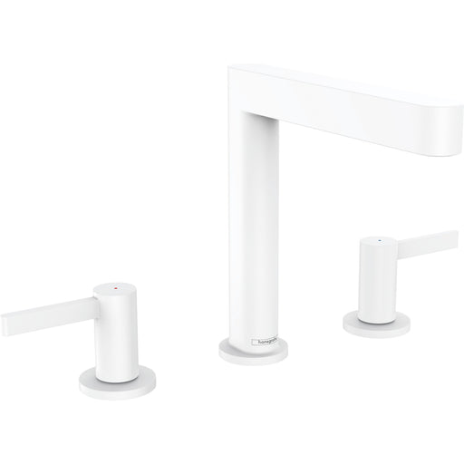 Hansgrohe - 3-Loch Waschtischarmatur 160 FINORIS mit Push-Open Ablaufgarnitur mattweiß
