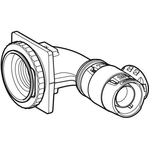 Geberit Vertriebs - FlowFit Anschlusswinkel 90Gr für UP-SPK Rg+ d20-Rp1/2