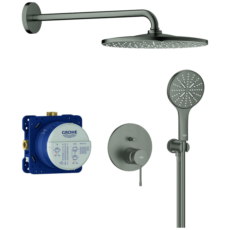 Grohe - UP-Duschsystem Essence 25287 2 WU KB RSH Mono 310 hard graphite gebürstet