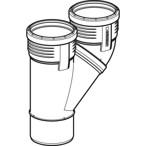 Geberit Vertriebs - Silent-PP Parallelabzweig 45Gr d90/90 390457141