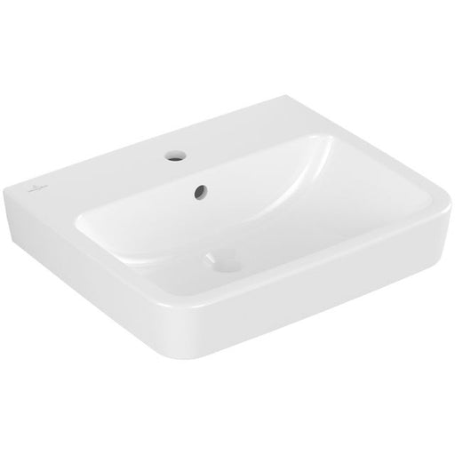 VILLEROY & BOCH - Waschbecken O.novo 550x460mm Eckig 1HL. mit Überlauf Weiß Alpin CeramicPlus