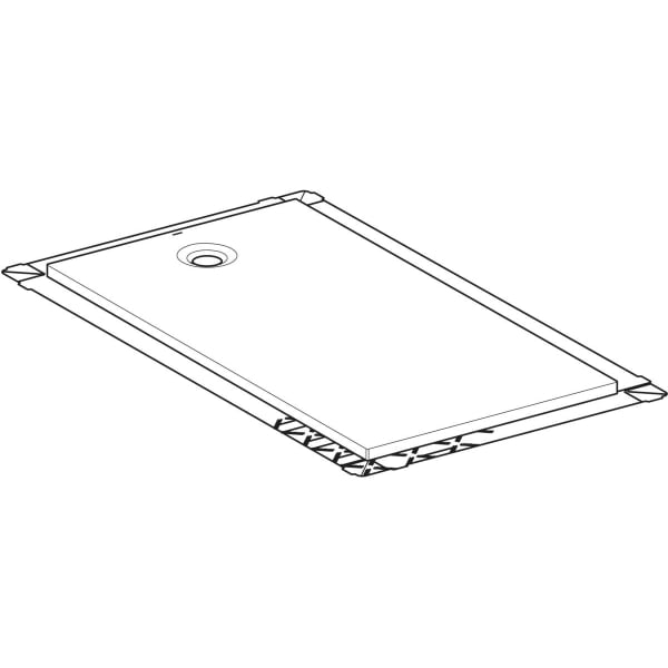 Geberit Vertriebs - Olona Duschwanne 170 x 90 cm rechteckig, mit Dichtung , weiß matt
