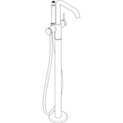 Hansgrohe - TECTURIS S Wannenmischer bodenstehend brushed bronze