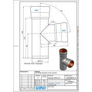 Lorowerk - Abzweig 00200. DN 50/ 50 87 Grad