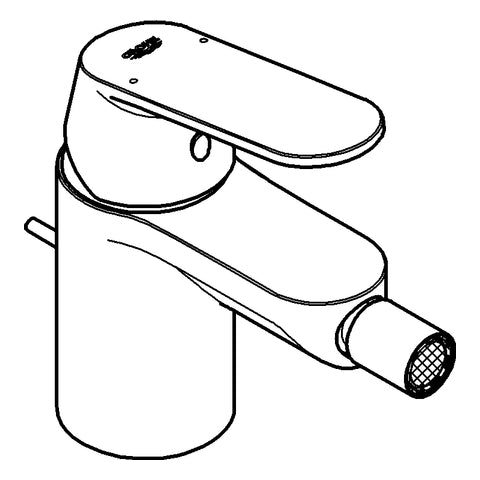 Grohe - Bidet EHM EUROSMART C 32839 1/2 mit Zugstangen-Ablaufgarnitur chrom