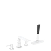 Hansgrohe - 4-Loch Wannenarmatur FINORIS F-Set Wannenrandmontage mit sBox mattweiß