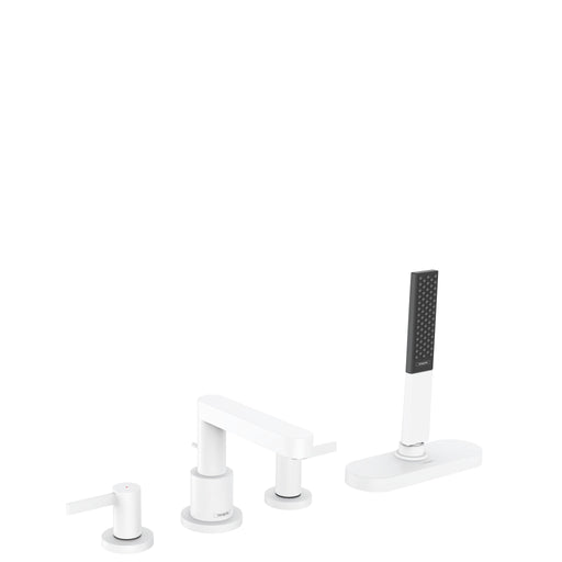 Hansgrohe - 4-Loch Wannenarmatur FINORIS F-Set Wannenrandmontage mit sBox mattweiß