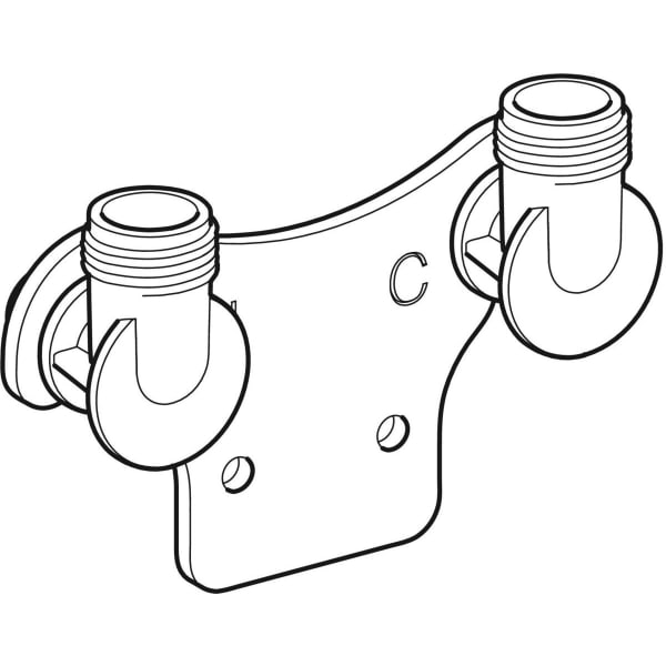 Geberit Vertriebs - Wasseranschluss für Geberit ONE WT-Armatur Wandmontage, f. Montageelem