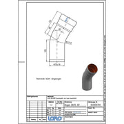 Lorowerk - Bogen 00330. DN 70 30 Grad