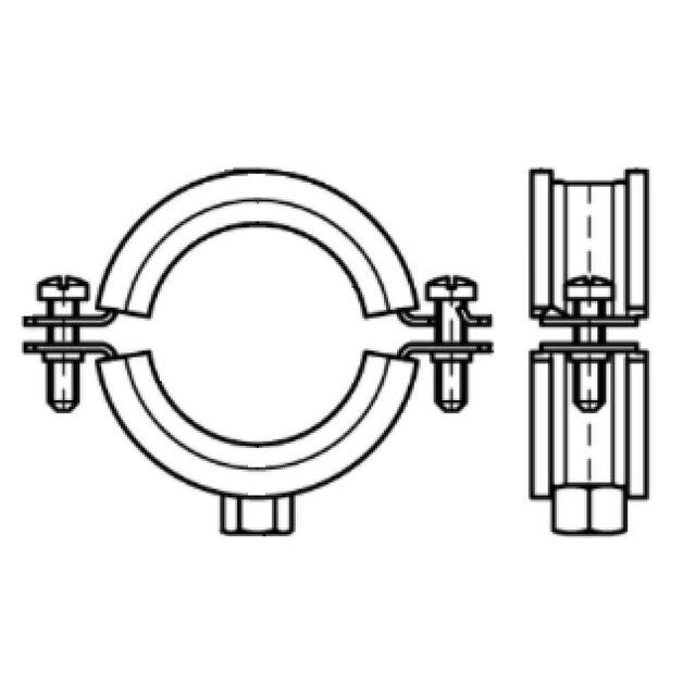 Walraven - Bis Edelstahl-Schelle BIFIX M8 15-19mm, DIN 4109, mit Einlage
