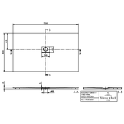 VILLEROY & BOCH - Duschwanne Squaro Infinity 1700x1000x40mm re-eckig Anthracite