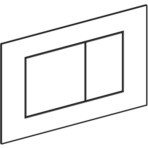 Geberit Vertriebs - Sigma 40 BetPl., für 2-Mengen-Spülung Square, Glas, Lava