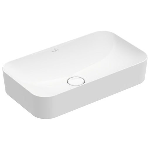 VILLEROY & BOCH - AWT FINION 4143 600x350mm o Hahnlochbank o Überlauf eck WeißAlpin C