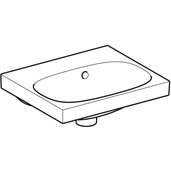 Geberit Vertriebs - Acanto Handwaschbecken, 45x38cm o. Hl., m. Ül., weiß