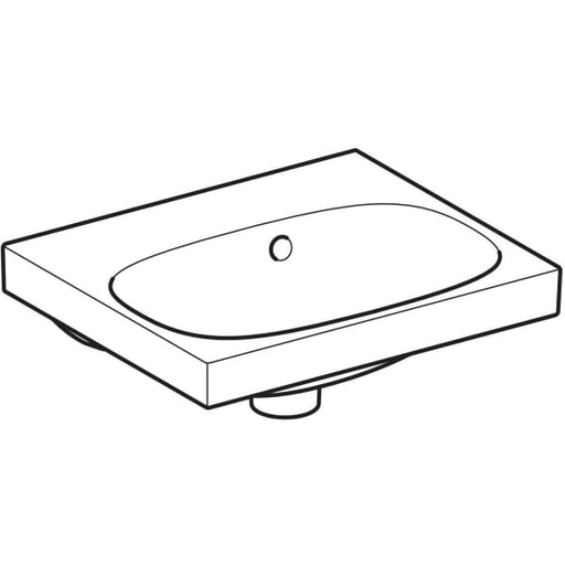 Geberit Vertriebs - Acanto Handwaschbecken, 45x38cm o. Hl., m. Ül., weiß