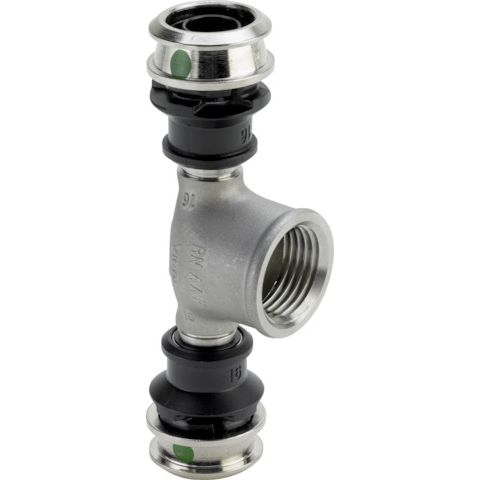 Viega - T-Stück RAXINOX 4417 20mm x1/2IGx20mm Stahl nichtrostend