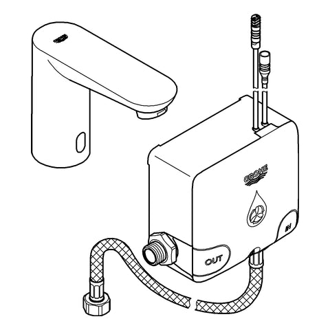 Grohe - Powerbox Euroeco CE 36384 Infrarot-Elektronik für WT ohne Mischung