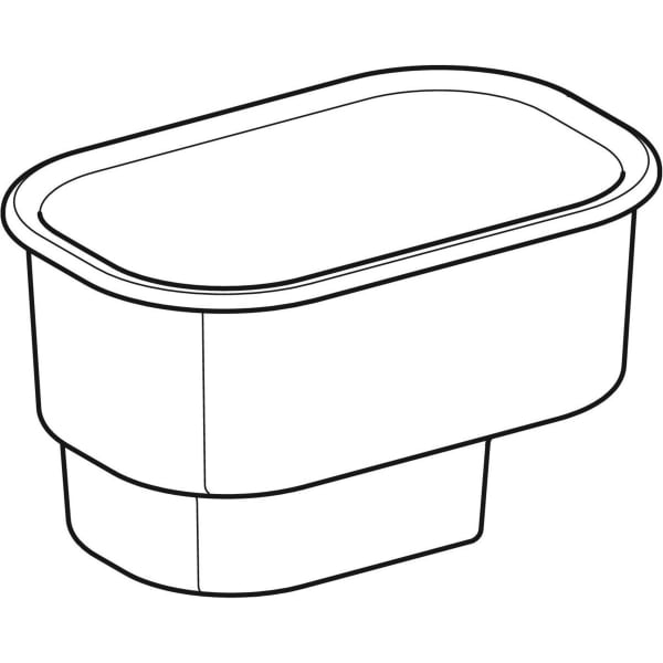 Geberit Vertriebs - Sitzduschwanne, Varicor 715x465x395mm, ohne Überlauf, weiß