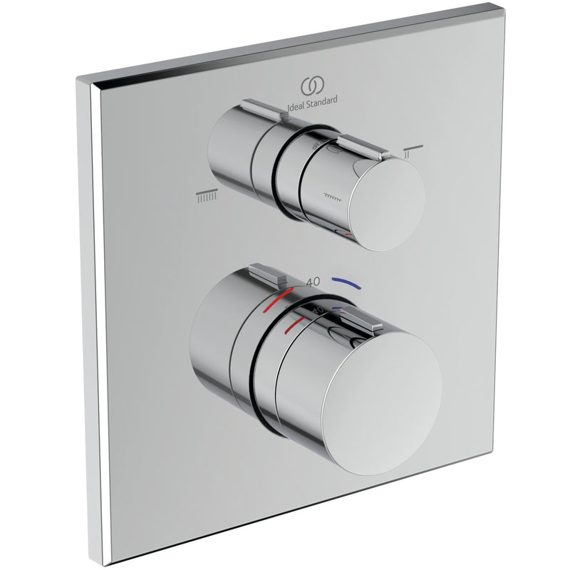 Ideal Standard - IS Badethermostat UP Ceratherm C100 Rosette 163x163mm Chrom