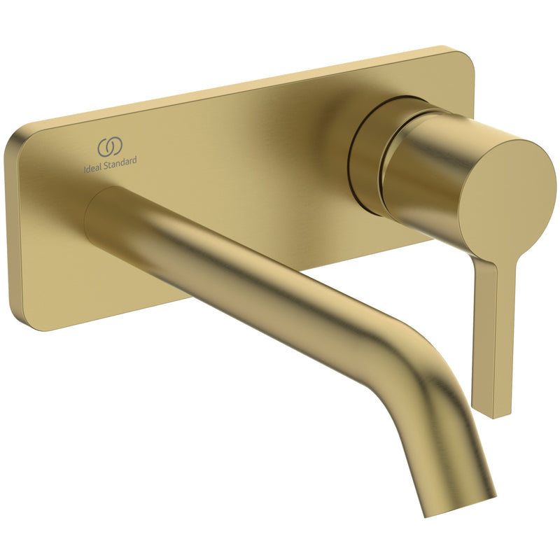 Ideal Standard - Wand-Waschtischarmatur JOY, BS2, eckige Rosette, Ausld.180mm,Brushed Gold