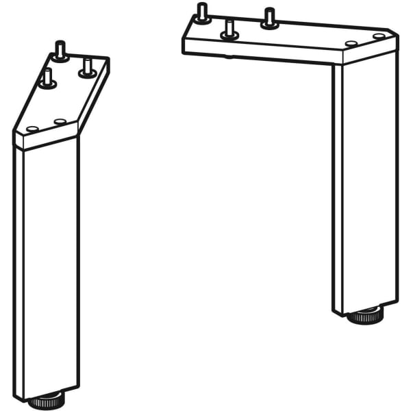 Geberit Vertriebs - Smyle Square Set Füße, H:18cm hochglanz-verchromt