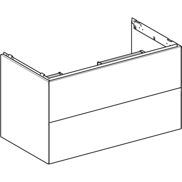 Geberit Vertriebs - ONE Unterschrank für WT/-Platte 2 Schubl., 88,8x50,4x47cm, sandgrau hgl