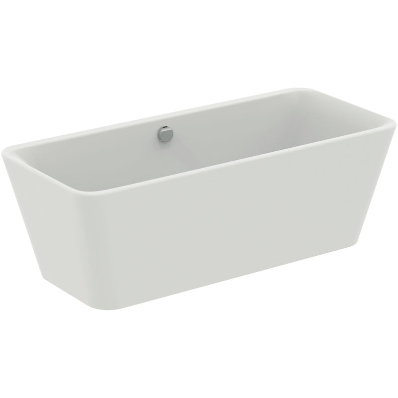 Ideal Standard - Duo-Badewanne TONIC II, freist,m.Abl, m.Füller, 1800x800x600mm, Seidenweiß