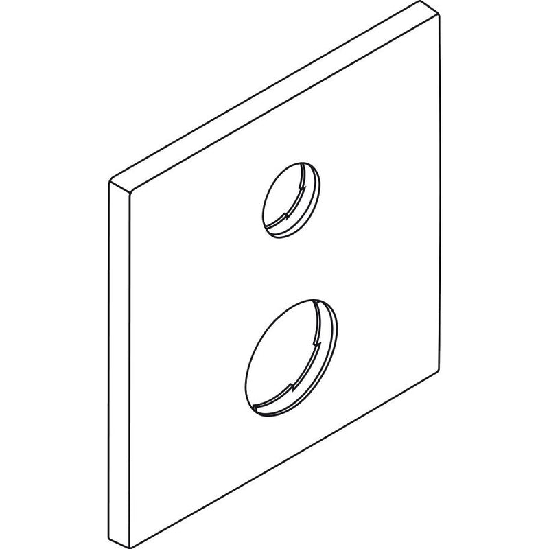 Hansgrohe - Rosette Axor Massaud Thermostat mit Absperrventil chrom beschriftet