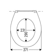 Hamberger Sanitary - WC-Sitz Baltic 88 A mit Edelstahl-FastFixmutter weiß