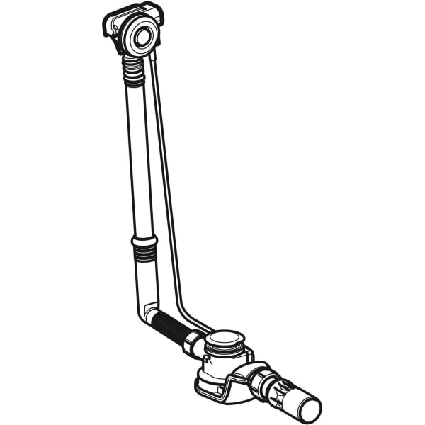 Geberit Vertriebs - BW-Ablauf, mit PushControl d52 L:60cm, mit Fertigbauset, DN40/50, chrg