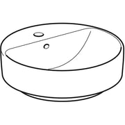 Geberit Vertriebs - Aufsatz-WT VARIFORM, rund, d:450mm mit Hahnloch, m. Ül., weiß, KeraTect