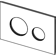 TECE SE - TECEloop Blende für WC-Betätigungsplatte Glas weiß