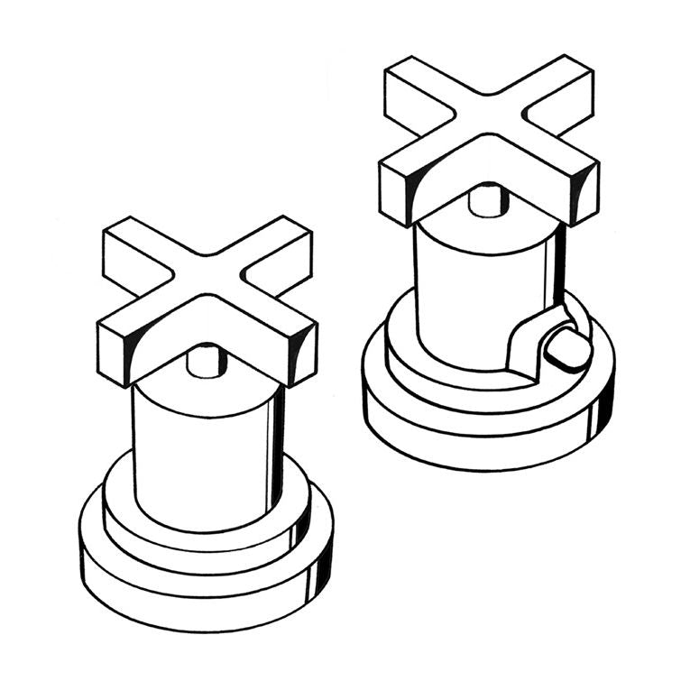 Hansgrohe - Fertigset UP Thermostat AXOR CITTERIO 39480000 chrom m.Kreuzgriff
