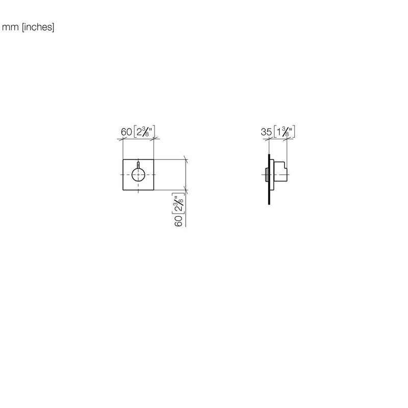 Dornbracht - Unterputzvent. SYMETRICS 36607985 1/2 chrom