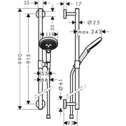 Hansgrohe - Brausenset RAINDANCE Select S 120 EcoSmart UNICA Comfort 900mm chrom