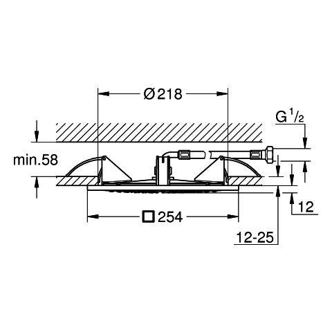 Grohe - Deckenbrause Rainshower Aqua 10 26874 254 x 254mm chrom