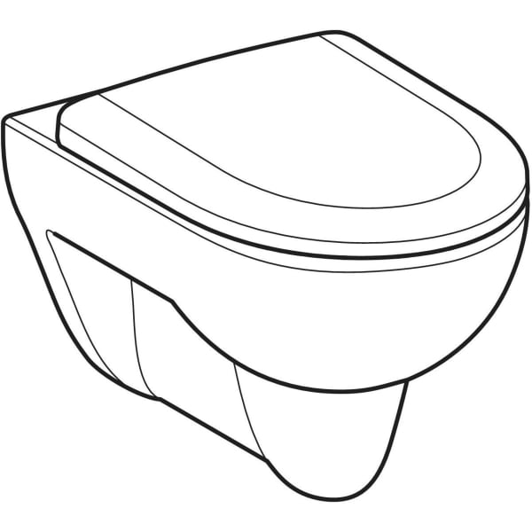 Geberit Vertriebs - Wand-WC RENOVA Tiefspüler mit WC-Sitz, weiß