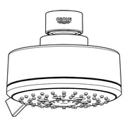 Grohe - Kopfbrause Tempesta C 100 27591 4 Strahlarten 9,5 l/min chrom